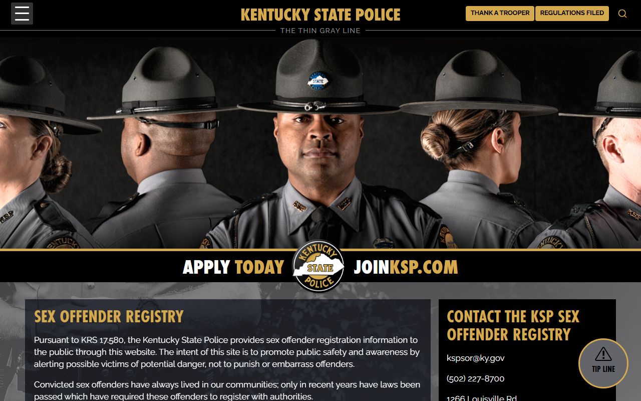 Marshall County arrest records and Kentucky State Police sex offender registry information