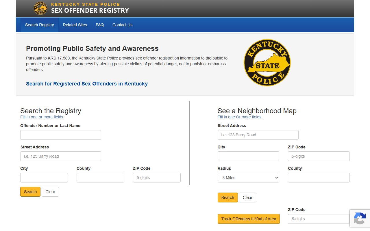 Marshall County arrest records and Kentucky State Police registry search