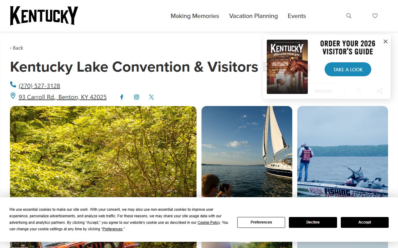 Marshall County court records Kentucky Lake tourism context